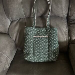 Vera Bradley Quilted Floral Tote in Dark Green